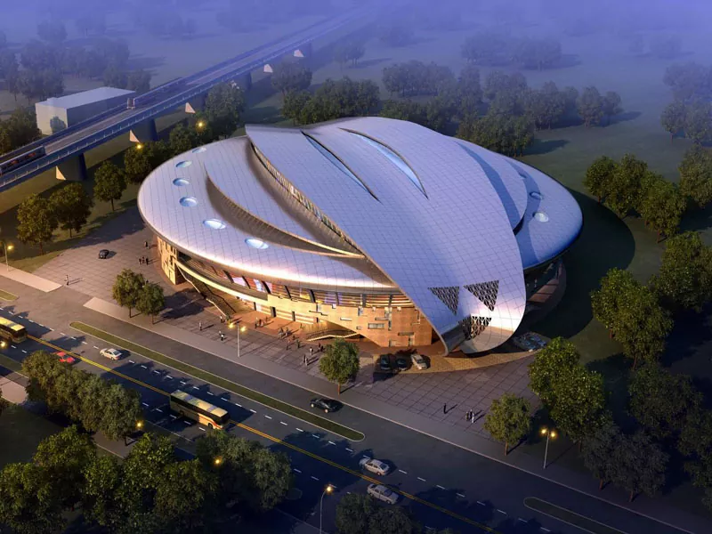 Parastina Stadyûmê ya Prefab bi struktura Steel